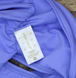 Anne Cole Convertible High Waist Shirred Swim Bottom Periwinkle Blue Purple L