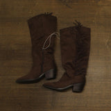 Universal Thread Patsy Tall Fringe Western Boots Cowgirl Chocolate Brown 8.5M
