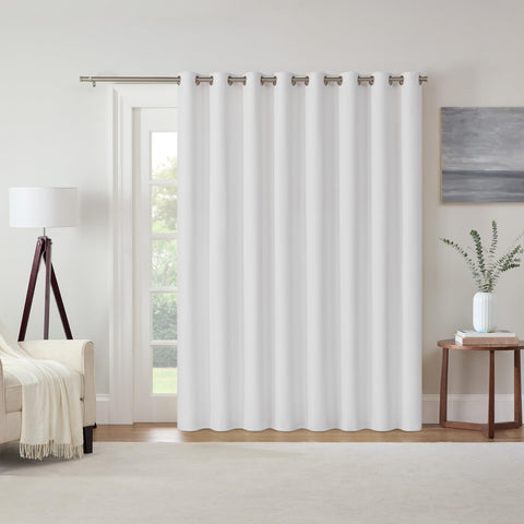 Eclipse Extra Wide Grommet Curtain Panel Kendall White 100x84