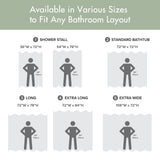 Madison Park Waffle Weave Extra Long Shower Stripe Sage Green 72 in. x 84 in.
