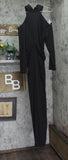 Donna Karan Womens Cold-Shoulder Front Slit Long Sleeve Gown KA4B15K4 Black 14