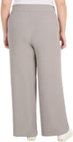 Hilary Radley Womens Wide Leg Crinkle Pants With Elasticwaistband 1777947 Gray L
