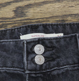 Levi's Womens Superlow Jeans 2-Button Zip Fly 94417309 Mic Dropped Black 31x32