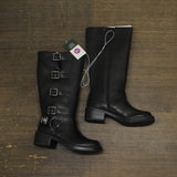Wild Fable Womens Rebel Tall Moto Buckle Boots 90366583 Black 5.5M