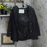 Hunter Womens Mesh Lined Snap Zip Front Rain Jacket 1784279 Black S