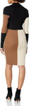 Taylor Dresses Women's Taylor Colorblock Mock Neck Sweater Dress 6714M