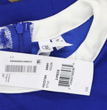 NY Collection Colorblock 2-Piece Dress and Jacket Set Sapphire Blue / White 6P