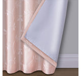 Max Blackout Grommet Blackout Single Curtain Panel Blush Pink White 50x108