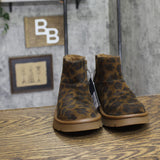 Universal Thread Faux Microsuede Ankle Boots with Memory Foam Leopard Brown 6M
