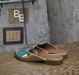 Aerosoles Womens Wilda Mule Slip On Faux Leather WILDA Silver Mirror Gray 8.5M