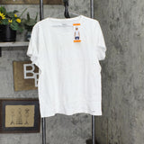DKNY Women's Short Sleeve Crew Neck Organic Cotton Tee 1679439 White 2XL