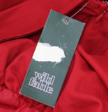 Wild Fable Plunge Bubble Mini A-Line Dress 94775087 Red M