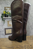 A New Day Womens Cairo Boots Faux Crocodile Block Heel 94568713 Croc Brown 8M