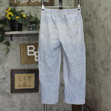 Anybody Printed Denim-Effect French Terry Pants A700607 Light Wash Blue PS