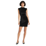 A New Day Womens Mini Velvet Ruched Dress 92085045 Black L