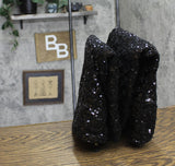 A New Day Womens Abba Sequin Foldover Tall Boots 91636693 Black 6.5M