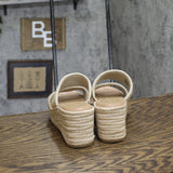 Universal Thread Womens Kayli Jute Two Band Wedge Heels 93320357 Tan Brown 6.5M