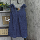 Cupshe Womens Sleeveless Tie-Shoulder Mini Dress Navy Blue M