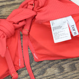 Bar III Womens V-Wire Plunge-Neck Bralette Bikini Swim Top Bright Rose Pink XL