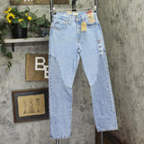 Levi's Womens 501 Button Fly Jeans 94417268 County Fair Blue 26x30