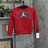Jordan Boys Gametime Hooded Fleece Hoodie Sweatshirt 95F209G Red / Black S