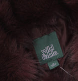 Wild Fable Faux Leather Bomber Jacket with Faux Fur Collar 94656101 M Red