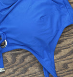 Michael Michael Kors Womens Lace Up Grommet Swim Top MM3Q457 Cobalt Blue XL