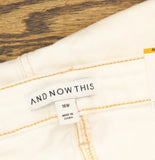 And Now This Rolled-Cuff Distressed Straight-Leg Jeans ANT23300-4P White 16W