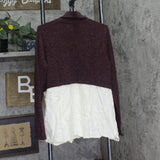 Motherhood Maternity Bodice Layered-Look Maternity Top Winetasting Purple XL