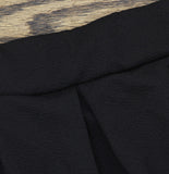 24seven Comfort Apparel Womens Pleated Knit Classic Knee Length Skirt Black M