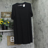 A Pea in the Pod Womens Knit A-Line Maternity Dress Black L