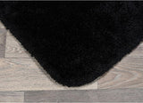 Garland Rug Luxury Ultra Plush Washable Bathroom Bath Rug Black 24 in. x 40 in.