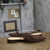 A New Day Twiggy Multi Buckle Mini Heel Flats 94303761 Brown 9M