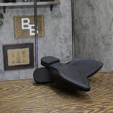 Journee Collection Button Accent Pointed Mules Black 7.5M
