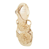 A New Day Womens Esme Floral Crochet Kitten Heels 92979007 Tan Brown 9.5M