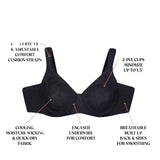 Bali Womens Coolest Smoothing Underwire Minimizer Bra DF4584 Almond Brown 40DD