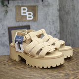 Universal Thread Lucille Gladiator Platform Sandals 94834834 Natural Brown 9.5M