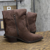 Universal Thread Womens Patsy Tall Fringe Western Boots Mid-Calf Brown 6.5M
