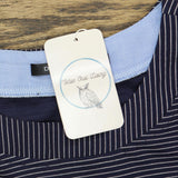 Doe & Rae Womens Mixed Media Round Neck Flutter Sleeve Dress 23467D