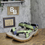 Teva 5 Universal Sport Adjustable Strappy Open Toe Sandals Iguana Green Multi 7M