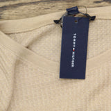 Tommy Hilfiger Womens Metallic Cold Shoulder T-Shirt J2IH6834 Camel Brown L