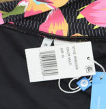 Sweet Escape Draped Skirted Swim Bottom Black Multi 10