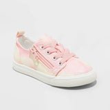 Cat & Jack Toddler Girls Luka Tie-Dye Double Zipper Sneakers 87834400 Pink 9T