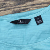 G By Giuliana Womens Hi-Low T-Shirt Tee 732079 Turquoise Blue XS