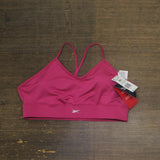 Reebok Womens Padded Workout Ready Sports Bra HI6919 Pink / White 2XL