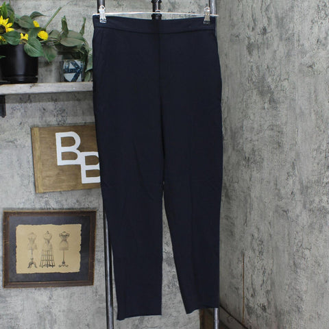 Banana Republic Womens Pull On Tapered Elastic Waist Pants 1588693 Navy Blue 8