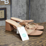 A New Day Women's Blakely Mule Heels with Memory Foam Insole Light Brown 8.5M