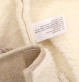 Wild Fable Shawl Collar Waist Tie Button Down Faux Shearling Coat Tan Brown S
