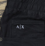 Armani Exchange Slim Fit Denim Drawstring Jogger Jeans Pants Black Wash 32