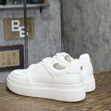 Steve Madden Faux Leather Lifestyle Casual Low Top Lace Sneaker White 9.5M